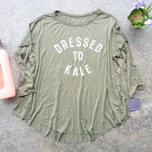 Dressed to Kale Workout Top Stretch Tee Vegan